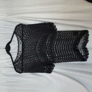 Black Crochet Top